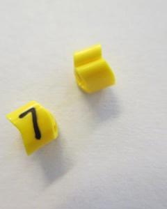 Cable noticeable clip 1-3 yellow/black 7   diameter 2.5-5mm